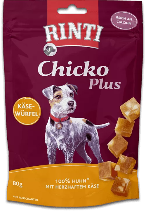 Rinti Chicko PLUS Käsewürfel 80g